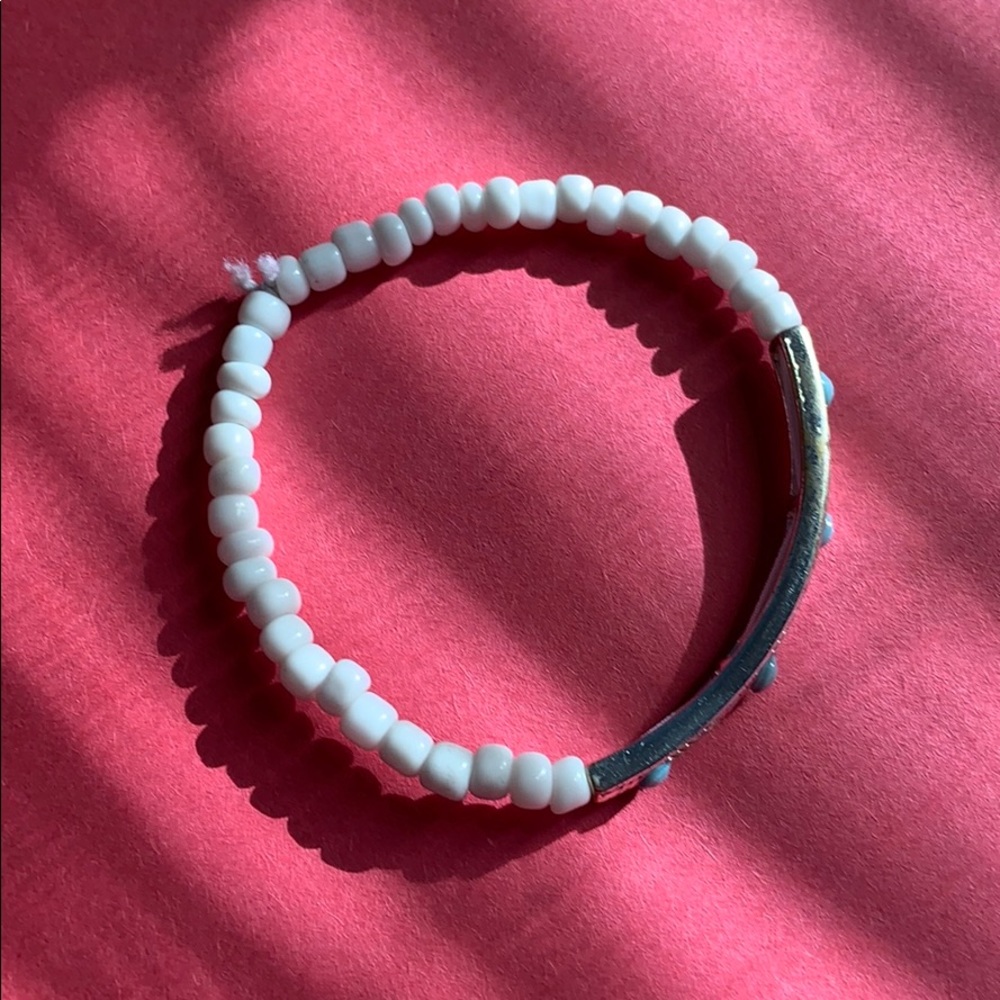 white/silver bracelet